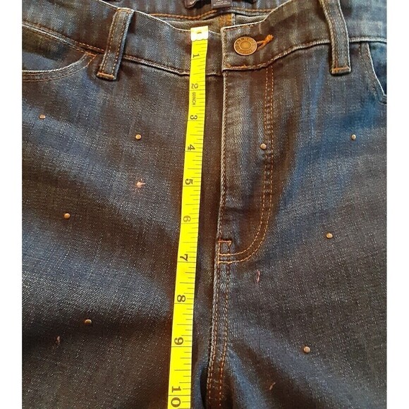 Talbots Studded Women's Size 12P Simply Flattering 5-Pocket Dark Wash Blue Jeans - Picture 7 of 8